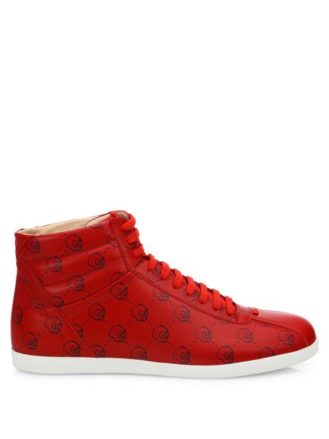 gucci ghost sneaker red|Gucci gg canvas sneakers.